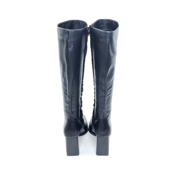 Tony Bianco Rylee Womens Knee High Block Heel Boots Black Venice Leather US 7 - Picture 4 of 9
